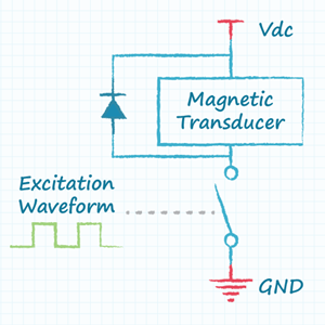 Magnetic transduser curcuit