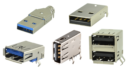 USB Type A Plug & Receptacles